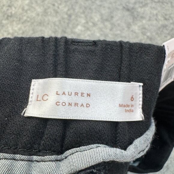 Lauren Conrad Shorts Womens Size 6 Black High Rise Chino Pleated Pockets NEW $36 - Picture 3 of 11